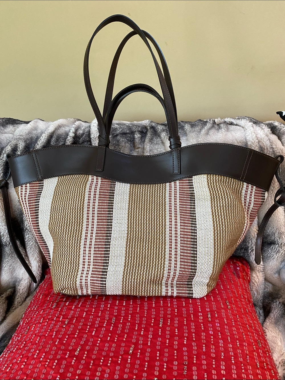 Divina Firenze Genuine Leather Made in Italy 🇮🇹 Large Tote NWT